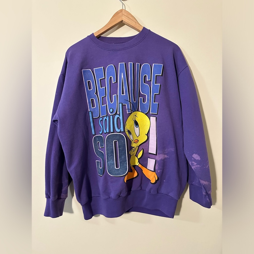Tweety Bird 1997 Because I said So Sweatshirt - Looney Tunes
Size 14/16w large